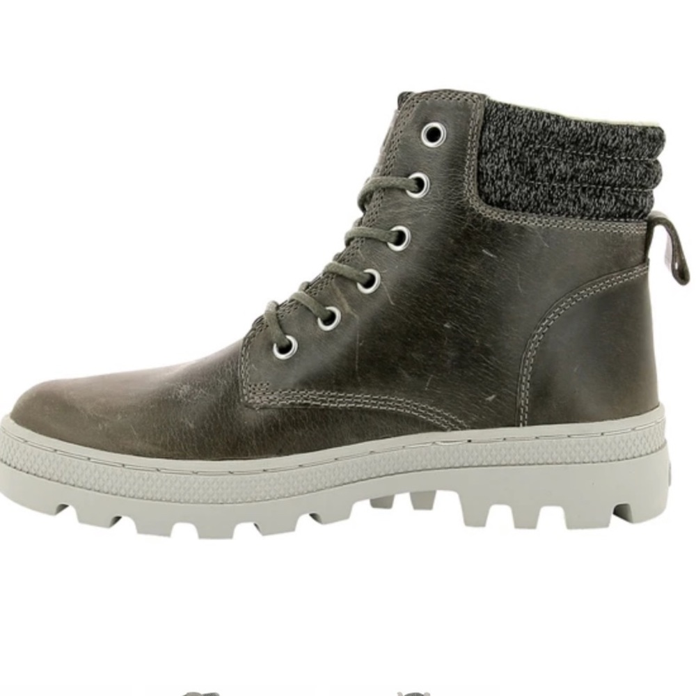 NIB Palladium Pallabosse Hi Cuff Leather Boots Women's Lace-Up Shoes - Picture 8 of 8